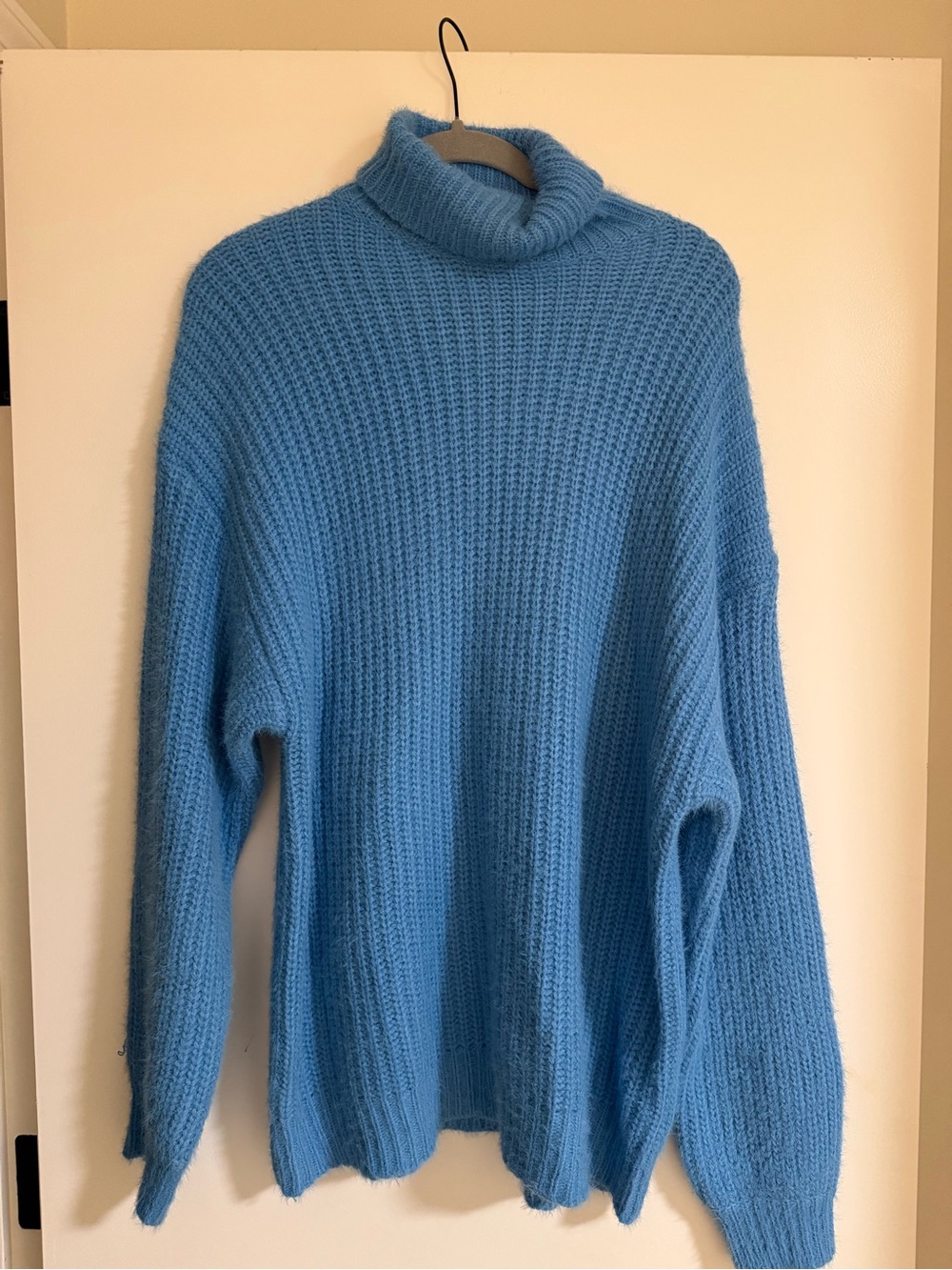 Motel Rocks Mada Blue Oversized Turtleneck Knit Sweater M - Picture 5 of 7